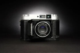 Handmade Genuine Real Leather Half Camera Bag Case Cover Fit For FUJIFILM GF670.