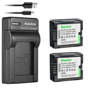Kastar Battery Slim Charger for Panasonic CGR-DU07 CGA-DU07 PV-GS150 PV-GS180