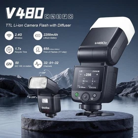 Godox V480F V480C V480S V480N TTL On-Camera Flash Light Speedlite with Diffuser