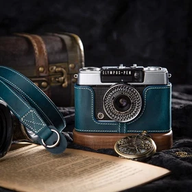 Genuine Leather Half Case Bag Cover For Olympus PEN EE EE2 EE3 Film Camera
