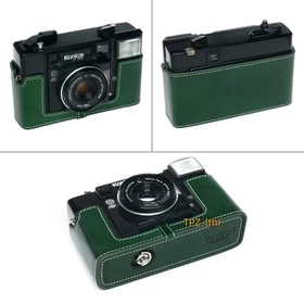 For Konica C35 AF Handmade Genuine Real Leather Half Camera Case Bag Cover