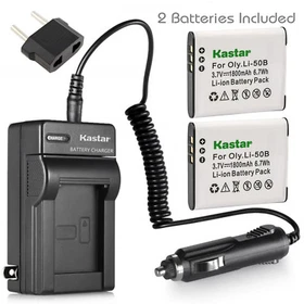 Kastar Battery AC Charger for Olympus Li-50B LI-50C & Stylus 1030SW SZ-10