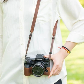Genuine Leather Camera Half Case Cover for Fujifilm XH2 XH2S Fuji X-H2 S Camera