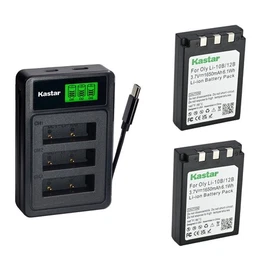 Kastar Battery Triple Charger for Olympus Camedia C5000 C7000 D590 X500 Camera