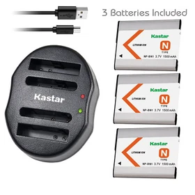 Kastar Battery Dual USB Charger for Sony NP-BN1 BC-CSN Sony Cyber-shot DSC-W830