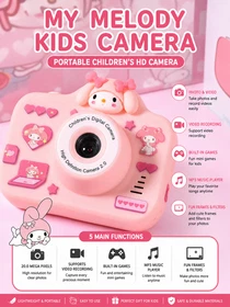 Sanrio Hello Kitty Kuromi Mini Digital Camera Photo 128 GB 2000W Kids Gift