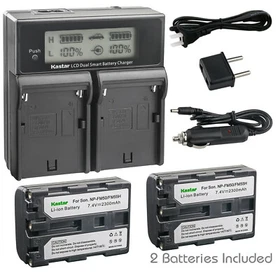Kastar Battery Charger Sony NP-FM50 NP-FM55H DSC-F707 DSC-F717 DSC-F828 DSC-S85