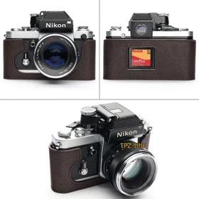 For Nikon F2 F2A F2AS Handmade Genuine Real Leather Half Camera Case Bag Cover