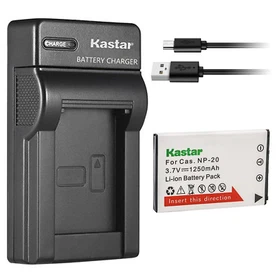Kastar Battery Slim Charger for Casio NP-20 BC-11L & Casio Exilim EX-Z5 EX-S770