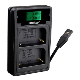 Kastar Battery LZD2 Charger for Sony NP-FM50 BC-VM50 & Sony Cyber-shot DSC-F707