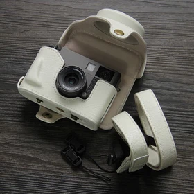 For Fujifilm Xhalf Camera Bag PU Leather Dock Case Base Protection Cover Shell
