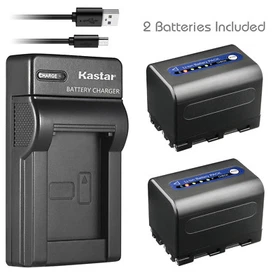 Kastar Battery Slim USB Charger for Sony NP-QM71D Sony DCR-PC115 DCR-PC6 DSC-S75