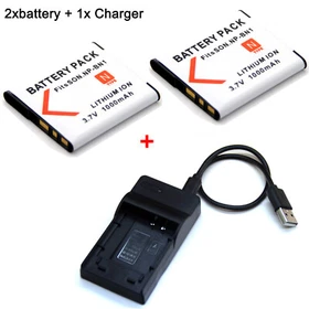 Battery / Charger For NP-BN1 Sony Cyber shot DSC-W620 DSC-W630 DSC-W650 DSC-W670