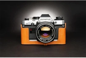 Olympus OM10 OM20 OM30 Half Case Camera Retro Leather Cover TP Handmade Insert 