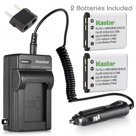 Kastar Battery AC Charger for Fuji NP45 NP-45S BC-45B Fujifilm instax Mini 70