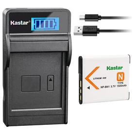 Kastar Battery LCD USB Charger for Sony NP-BN1 BC-CSN & Sony Cyber-shot DSC-W610