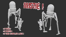 Just Some Miniatures Rustie the Robot Post Apocalyptic Wasteland 28mm 32mm 54mm