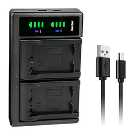 Kastar Battery LCD Dual Charger for Sony NP-FW50 & Sony ZV-E10 Mirrorless Camera