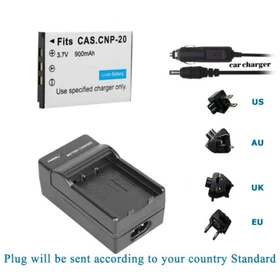 Battery or Charger For NP-20 Casio Exilim EX-S20 EX-S100 EX-S500 EX-S600 EX-S770