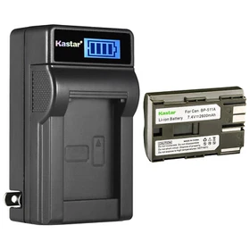 Kastar Battery LCD Wall Charger for BP-511 CB-5L Canon EOS 5D EOS 10D EOS 20D