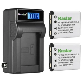 Kastar Battery LCD Wall Charger for Fujifilm NP-45A 45B 45S Fuji instax Mini 70