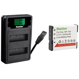 Kastar Battery LZD2 USB Charger for NP-130 & Casio Exilim EX-ZR1000 EX-ZR1000BK