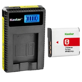 Kastar Battery LCD USB Charger for Sony NP-BG1 NP-FG1 Sony Cyber-shot DSC-W150