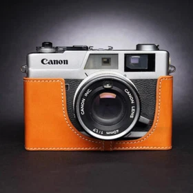 Genuine Leather Half Camera Case Bag Cover for Canon Canonet QL17 GIII QL19 GIII
