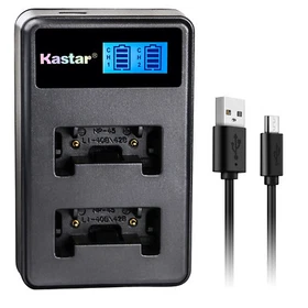 Kastar Battery LCD Dual Charger for Olympus Li-40B Li-42BLi-40C & Olympus FE-360