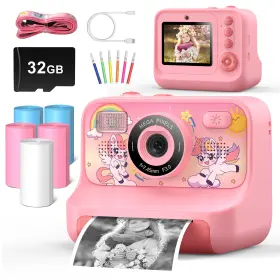 724725444979 ADICOP Print Camera Kids Age Girls Boys Pink