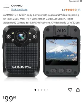 CAMMHD-D1 CAMMHD Body Camera Audio Video Recording