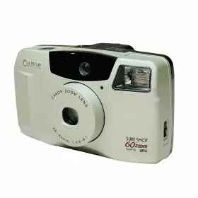 6727A001 CANON Sure Shot Camera Zoom Point Shoot Film Battery