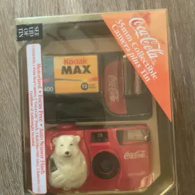 Ansco COCA COLA Polar Bear Collectible Camera Christmas Tin