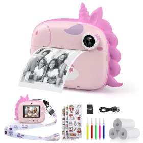 B0B2QS2VGP HIMONT Print Kids Camera Video Selfie Digital Cam
