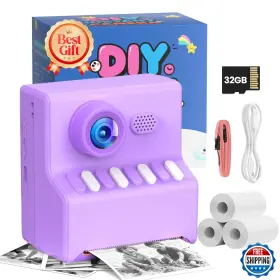 B0FJM6ZCWP HODDRCCN Kids Print Camera Rolls Paper Lanyard