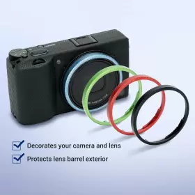445017770745 JJC Ricoh Iiix Lens Decoration Ring Cap #3
