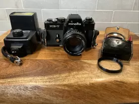 XE-7 KONICA MINOLTA Film Camera Lens Flash Close Up Kit