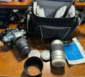 Minolta Maxxum 35MM Slr Film Camera With Lenses Bundle