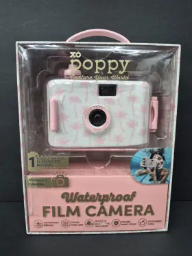 840388332245 POPPY Xo Pink Palm Trees Waterproof Film Camera