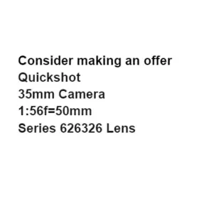 X3000 QUICKSHOT Camera Lens Bag Manual Box #2