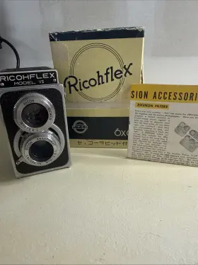462780 RICOH Ricoflex Vii Tlr Camera Box Manual Shutter Clean