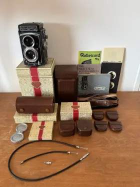 1593576 ROLLEI Rolleicord Tlr Film Camera Box Manual