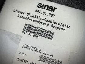 23-6013 SINAR Linhof Lensboard Adapter Plate