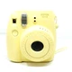 Fujifilm Instax Mini 8 Instant Film Camera Pastel Yellow - Tested *No Bat Cover*