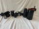Nikon N8008s Camera Bundle; 3 lenses, light, leather case - TESTED & Working