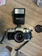 Canon AE-1 Program 35mm Film Camera + FD 50mm f/1.8 + Speedlite 188A + Strap