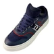 Ferragamo NORIS Blue Navy Leather Low Top 10 M/D Men's Shoes Sneakers Fashion