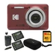 Kodak PIXPRO Friendly Zoom FZ55 Digital Camera Red with Accessories Bundle