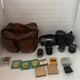 Vintage Miranda Sensorex 35mm Film SLR Camera with Lens, Filters, And Camera Bag