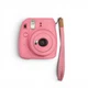 Fujifilm Instax Mini 9 Instant Film Camera Pink W/ Polka Dot Wrist Strap TESTED